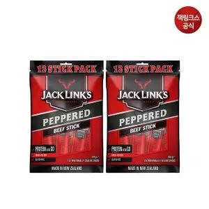 [잭링크스] 비프스틱 페퍼드 12gX12개X2팩(24개) 육포 소고기육포