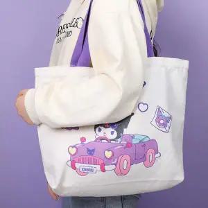 산리오 쿠로미 캔버스 에코백 캐릭터 숄더백 가방