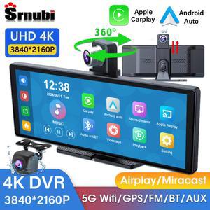 DS HT 10 안드 대시 자동차 2160P 드라이브 회전 DAHSCAM 26인치 카플레이 4K 5G GPS DVR FM 비디오 카메라 360 와이파이 스트림