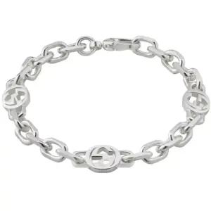 구찌 인터로킹 체인 팔찌 925 스털링 실버 620798 J8400 8106