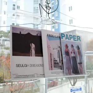 아크릴 무타공 선반 벽책꽂이 투명 50x800mm_A800_037 37piece 37피스 아크릴받침대