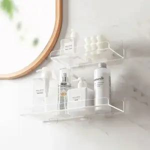 아크릴 무타공 선반 벽책꽂이 투명 50x500mm_A500_037 37piece 37피스 아크릴받침대