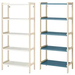 이케아 EKENABBEN 에케나벤 5단 선반 70x34x154cm/틈새수납장/원목선반/진열장