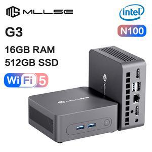 MLLSE G3 미니 PC DDR4 데스크탑 8GB 컴퓨터 512GB ROM 11 256GB WINDOWS N100 GE INTEL BT4 LAKE WIFI 16GB NI RAM
