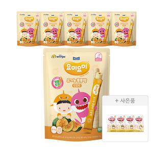 요미요미 유기농 롱롱뻥 단호박 24g, 6봉, 1개+증정(안심아이차 보리 125ml, 4입, 1개)