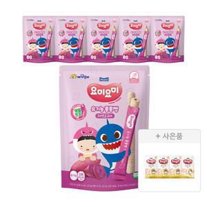 요미요미 유기농 롱롱뻥 자색고구마 24g, 6봉, 1개+증정(안심아이차 보리 125ml, 4입, 1개)