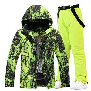 몽키 남성용 다채로운 스키복 방수복 스노보드 겨울 자켓 바지 방한복 의류