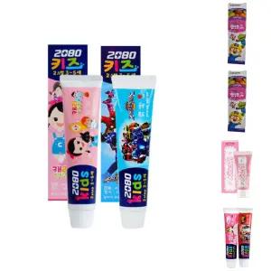 애경 2080 키즈 2스텝 딸기치약 75g 5개/치약/아동/어린이/불소/초등/초등학생/유아용/고불소/양치/아동용