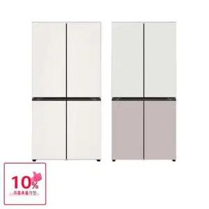 [LG] 디오스 AI 오브제 4도어 냉장고 글라스 870L 1등급 H875GBB011/H875GGA011