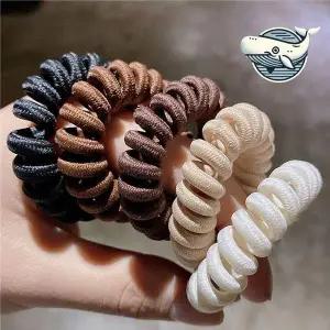 다채로운 실리콘 헤어끈 스타일링 곱창 머리끈