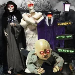 할로윈소품 움직이는 유령 귀신 장식 할로윈 모형 해골 소품 인형