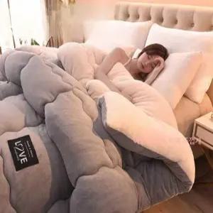 초이스 마켓 두꺼운 양털 자가발열 차렵 이불 가을 겨울 극세사 퀸