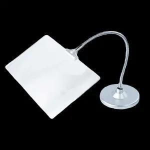 독서용 대형 확대경 스탠드 탁상용 LED 스탠드형 사각 확대기