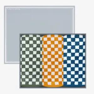 무한타월 뱀부 수건 체스&그리드 스트라이프 집들이 선물세트 (3매)