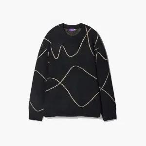 [하프클럽/에스티코]솜사탕_라운드 패턴 니트 블랙 (오버핏)  SKTVD67OGB