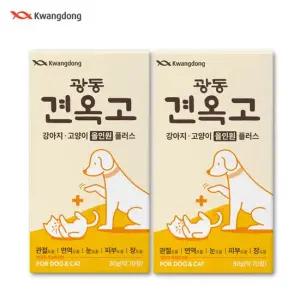 광동 강아지 영양제 관절 슬개골 눈 피부 장건강 눈물자국 면역 견옥고 올인원 70정 2개