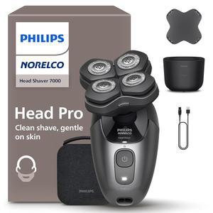[미국배송] 필립스 노렐코 헤드 면도기 프로 7000 시리즈 - 남녀용 스컬 면도기 360 플렉싱 및 컴포트컷 블레이드로 깔끔한 면도 피부에 순한 HS7980/40 모델