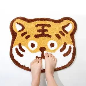 고품질 호랑이 얼굴 발매트 55x45 미끄럼방지 침대발매트 현관발매트 현관발판 발판일반형 (WFJUQ4Z)