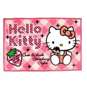 고품질 핑크색 체크 캐릭터 발매트 40x60cm 욕실매트주방매트 (WFJUQ3S)