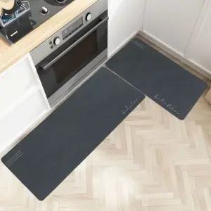 고품질 비타리토 소프트 규조토 발매트 2종세트 다크그레이 욕실발매트 주방매트 화장실매트 (WFJUQ2R)