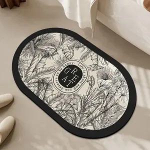 고품질 현관 욕실 주방 부엌 인테리어 규조토 발매트 블랙 규조토매트 규조토주방매트 (WFJUQ62)