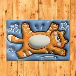 고품질 게더릭 규조토 착시 발매트 (고양이) 싱크대매트 욕실발매트 3D발매트 발닦개 현관매트 (WFJUQ5P)