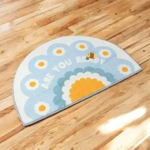 고품질 게더릭 소프트 반달 발매트 (데이지) 화장실매트 발닦는매트 현관발매트 싱크대발매트 (WFJUQ5U)