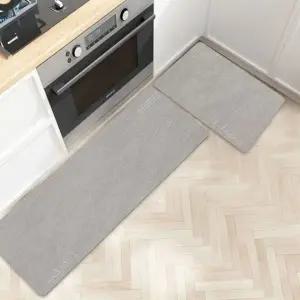 고품질 비타리토 소프트 규조토 발매트 2종세트 키친그레이 화장실발매트 부엌매트 욕실발매트 (WFJUQ2T)