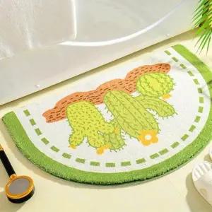 고품질 비타리토 논슬립 반달 발매트 60x40cm 선인장 주방발매트 빨아쓰는발매트 화장실발매트 (WFJUQ4T)