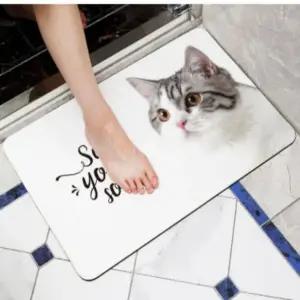 고품질 빨아서 사용하는 발매트 재사용 욕실 귀여운 미끄럼방지욕실매트 규조토캐릭터발매트 (WFJUQ4L)