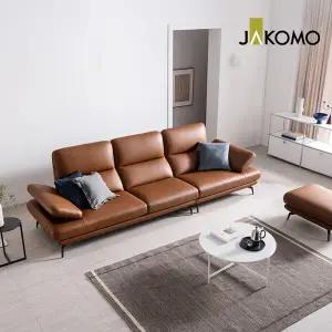 [무이자60][자코모] 블레스 4인 기능성 슈렁큰 천연면피 소가죽 소파+스툴