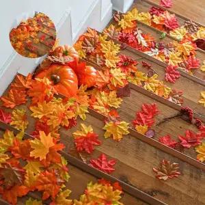 잎 단풍 조화 나뭇잎 인조 모형 낙엽 대용량 50pcs