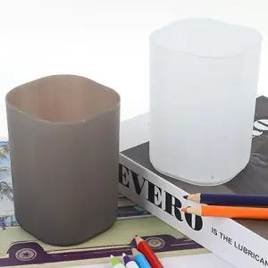 연필꽂이 심플 사각 플라스틱 펜꽂이 인테리어통 사각펜꽂이 연필꽂이