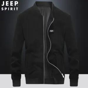 JEEP SPIRIT 패션 남자 외투 캐주얼 슬림핏 바람막이 봄 가을 코듀로이 재킷