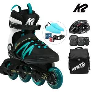 [케이투스케이트]성인 인라인스케이트 K2 키네틱 80 W 블랙오션 성인용 인라인+가방+보호대+헬멧 신발항...
