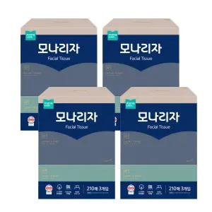 모나리자 각티슈 210매 12곽 반박스 천연펄프 화장지 각티슈