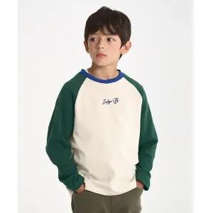 [인디고뱅크키즈]기모 후라이스 소매배색 티셔츠 IKLA24W03_7358