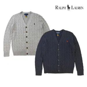 [폴로랄프로렌]랄프로렌 보이즈 케이블 꽈배기 브이넥 가디건