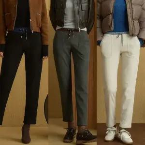 코듀로이배색기모팬츠3종세트