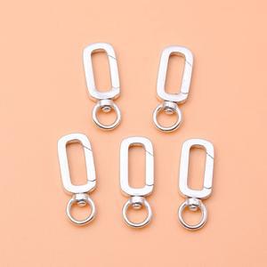 925 스털링 실버 성격 버튼 액세서리 봄 버클 긴 사각형 목걸이 팔찌 걸쇠 소재 페르시 DIY