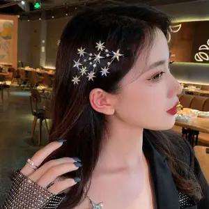 블링블링 큐빅 헤어핀 1P 데일리 옆머리 집게 머리핀-WE4D1E6