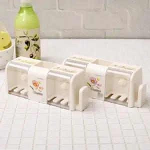 코스모스 벽걸이 치약 칫솔걸이 대형 위생용품 세면대 정리함 (WFK2SF1)