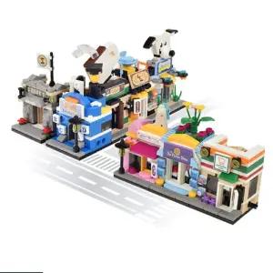 유명 상가거리 만들기 미니스토어 8종 1세트 상점블럭 상점 음식점블럭 상가호환블럭블럭 블럭장난감 블럭