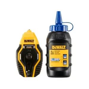 디월트 DWHT47258L 아토믹 블루 초크라인세트 먹줄 9m 분말 먹통 수평 수직