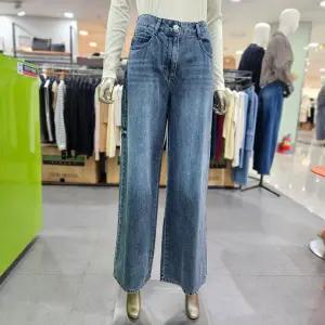 시슬리/애플아울렛/워싱 디테일 와이드 데님 팬츠 SADPC4561