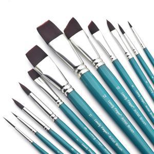 페이스 페인트 브러쉬 12pcs 아티스트 아크릴 세트 바디 슈 페인팅 할로윈 코스프레 파티 메이크업에 이상