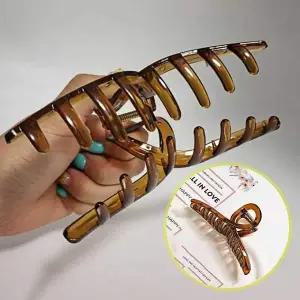 [콩심팥심]헤어 핀 꼬임 반머리 여성 브라운 집게