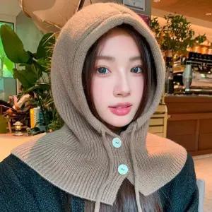 포근포근 겨울필수 니트 후드모자 넥워머 바라클라바