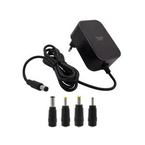 HDTOP DC 12V 3A 어댑터 블랙 1.5M 4종 젠더 HT-AD191