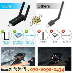 USB 3.0 와이파이 어댑터 1300Mbps 네트워크 카드 듀얼 밴드 2.4G 5GHz 블루투스 4.2 데스크탑 노트북 PC용